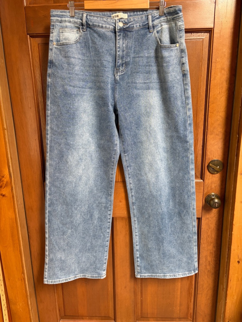 KATCH ME Women's  Light Wash Relaxed Straight Jeans US Size 18